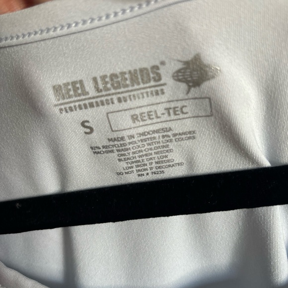 Reel Legends Tank Women Small Xenon Blue With Scrunched Tie Sides - Picture 3 of 6